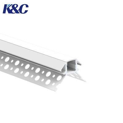 Goede prijs 6061-T6 Aluminum Alloy LED Plasterboard Profile with Integrated Diffuser and Sandblasting Oxidation for Uniform Lighting online