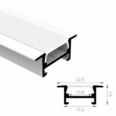 Goede prijs Het Aluminium LEIDEN van PC Verspreider In een nis gezet Profiel die 6063 T5 zandstralen online