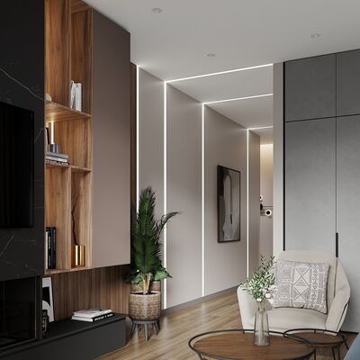 K5 geanodiseerd aluminium-LED-profiel met PMMA-diffuser voor de installatie van ingebedde LED-strips