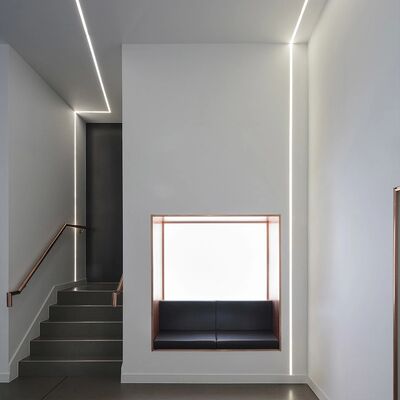Goede prijs 6063 T5 Aluminiumlegerings ingebouwde LED-profiel met zandblaas-oxidatie voor ingebouwde installatie online