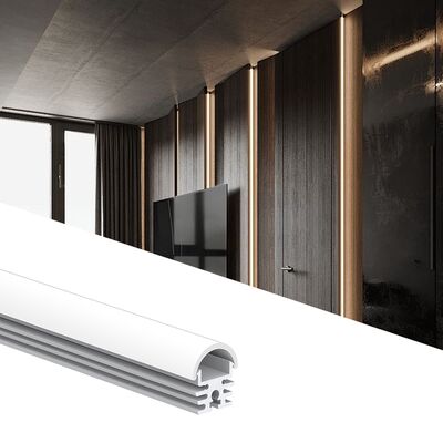 Goede prijs 6063 T5 LED-profiel van aluminiumlegering met PMMA-dekmantel en sandblasting-oxidatie voor LED-strookverlichting online