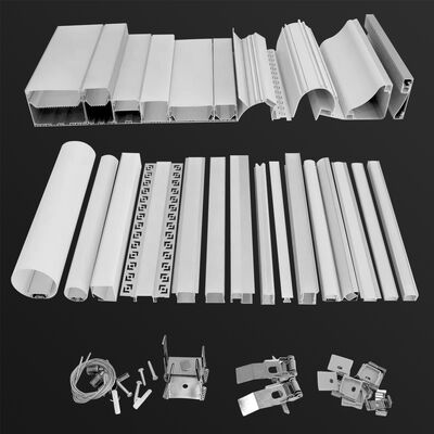 Goede prijs 6063 T5 Aluminiumlegering LED Aluminiumprofiel met sandblasting oxidatie voor LED bandkanaal W17.0*H9.0mm online