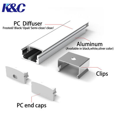 Goede prijs 6063 T5 Aluminiumlegering LED Aluminiumprofiel W17.0*H9.0mm met 5-jarige garantie voor LED-strookkanaal online