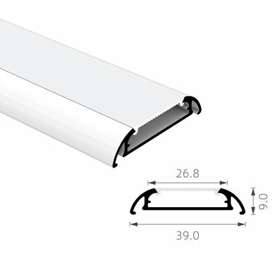 Goede prijs K19 Opbouw 6063 Aluminium LED Strip Aluminium Profiel met PC Matglas Deksel online