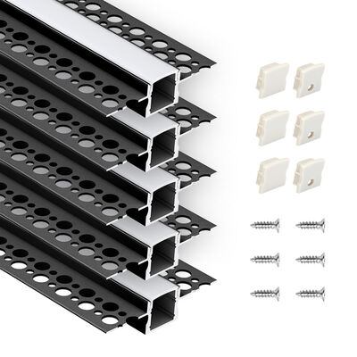 Goede prijs 6063 T5 Aluminiumlegering LED-strook Aluminiumprofiel met sandblasting oxidatie voor ingebouwde gemonteerde lineaire verlichting online