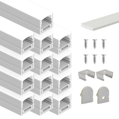 Goede prijs 17.0*19.9mm LED Aluminiumprofiel 6063 T5 legering met sandblasting oxidatie voor op het oppervlak gemonteerde LED-strookkanaal online