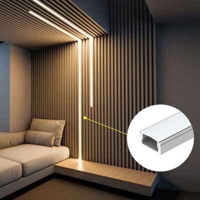 Goede prijs 6063 T5 Aluminiumlegering LED-strookkanaal met PC-diffuse dekking voor lijnlicht op het oppervlak online