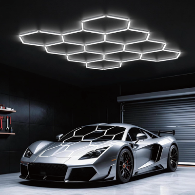 Goede prijs LED Hex Light Hexagon Panel Lighting System Modulair Verbindbaar Honingkorf Plafondlichten Voor Huis Garage Studio Kantoor online