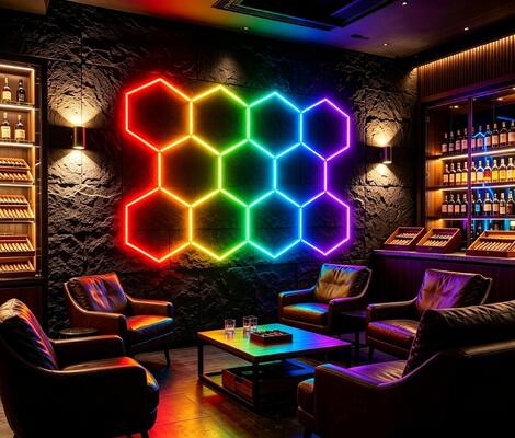 Goede prijs RGB LED Hexagonale Lichtmodulaire Honingraatpanelen Geschikt voor Garage, Gym, Werkplaats en Kantoor Stijlvolle Verlichtingsoplossingen Online