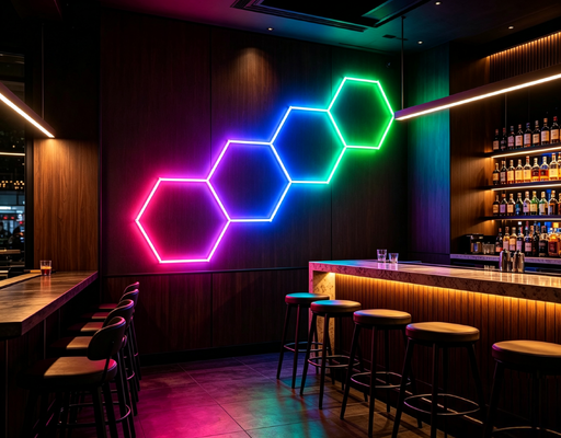Goede prijs Modulaire RGB LED Zeshoekige Licht Honingraat Panelen Perfect voor Garage, Gym, Werkplaats en Kantoor Plafondverlichting en Decoratie Online