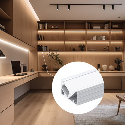 Aluminium-extrusie-LED-profiel voor wandverlichting PC-dekking Buig/snij/sweisdiensten geanodiseerd oppervlak Aluminium 6063-T5