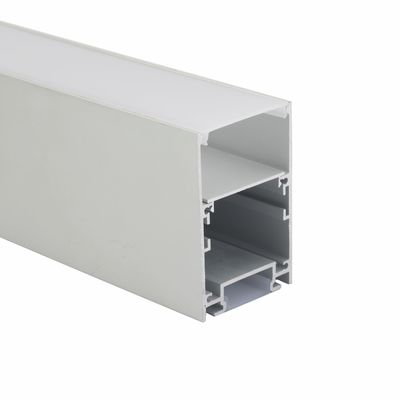 6063 100lm/W Geleid Aluminiumkanaal met Dekking voor boven en beneden Verlichting geleid profiel
