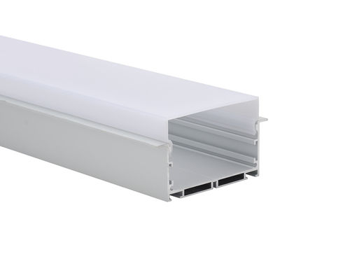 Goede prijs In een nis gezet geleid aluminiumkanaal W75*h50mm met PC-het Profiel van het Verspreideraluminium voor Geleid Licht online
