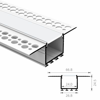 Goede prijs Het architecturale Decoratieve IP45-LEIDENE Gipsplaatprofiel T5 6063 leidde het Profiel van de Gipsmuur online