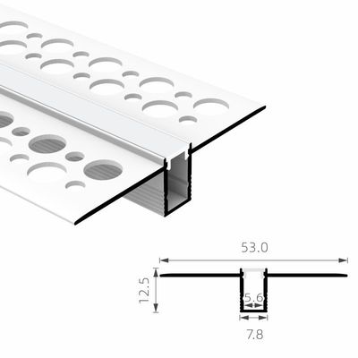 Goede prijs T5 6063 In een nis gezette Geleide het Aluminiumuitdrijving van PC PMMA 5mm PCB voor Drywall online