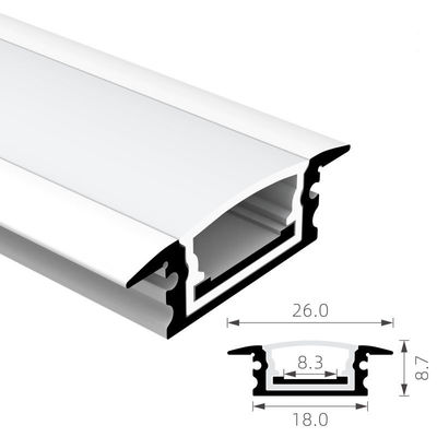H8.7mmip65 Vierkante Waterdichte LEIDEN Kanaal 6063 T5 In een nis gezet Geleid Aluminiumprofiel