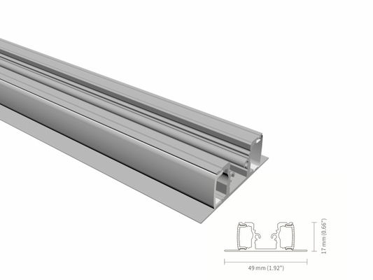 Goede prijs De geanodiseerde Muur LEIDENE Profielen dreven 10mm Breedte met Acrylverspreider IP44 uit online