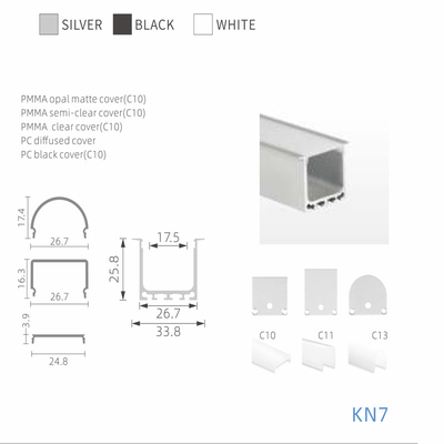 Goede prijs Cuatom 1m 2m 3m In een nis gezette Aluminium LEIDENE Profiel waterdichte heatsink online