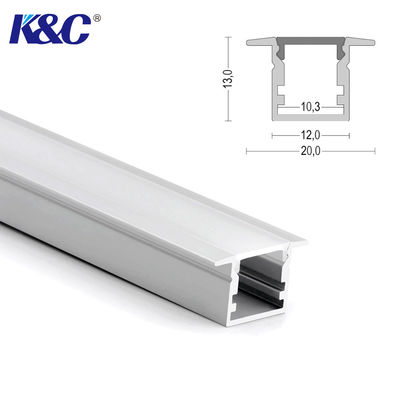 T3 van de het Profieluitdrijving van het Buialuminium Kanaal 20×13mm In een nis gezette Berijpte PC