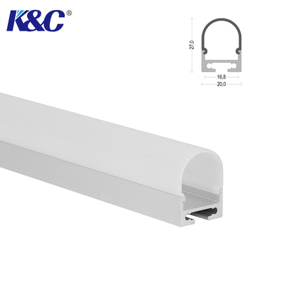 Het zandstralen van Geleide van het Profielpc PMMA van het Aluminiumkanaal de Neveldeklaag