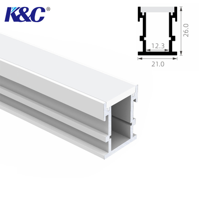 6063 T5-de Uitdrijvingskanaal 2.5m van het Aluminiumprofiel Lengte voor Vloerverlichting