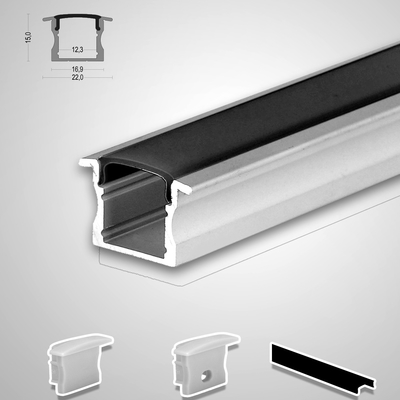 PC-leidde het Dekkingsuitdrijving In een nis gezette Aluminium de Dekking van de Verspreiderugr van Profielpc voor Geleide Lineaire Oplossing